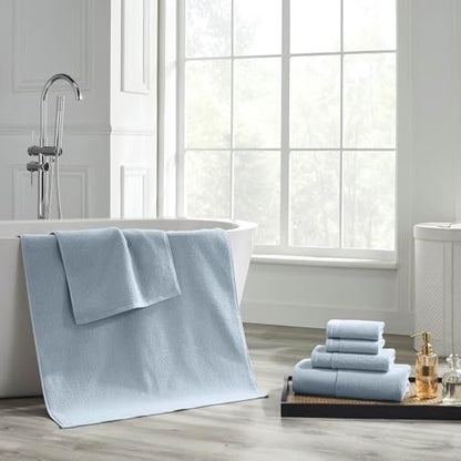 Modern Threads Waffle-Rib 6-Piece Towel Set – Premium Cotton Bath Towels, Ultra-Absorbent & Soft, Elegant Waffle Texture for Bathroom & Spa, Air