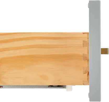 Emilia 60 Inch Bathroom Vanity Single Sink — Grey Bathroom Vanity with Sink, 1.5" Edge Italian Carrara Marble Countertop, Solid Wood, 2 Soft-Close Doors, 9 Dovetail Drawers