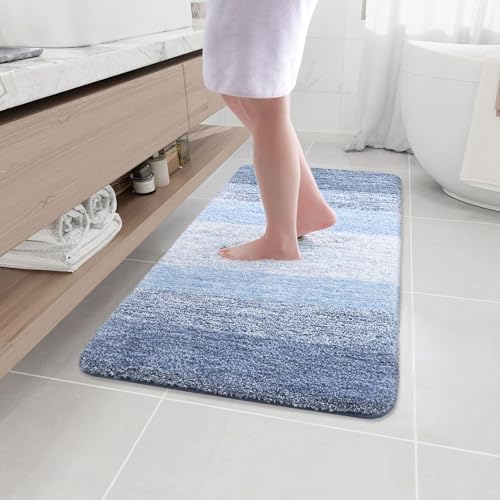 Arotive Microfiber Bathroom Rugs, Shaggy Soft Absorbent Bath Rug, 40x24