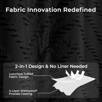 Black Boho Fabric Shower Curtain 72 x 90 Inches