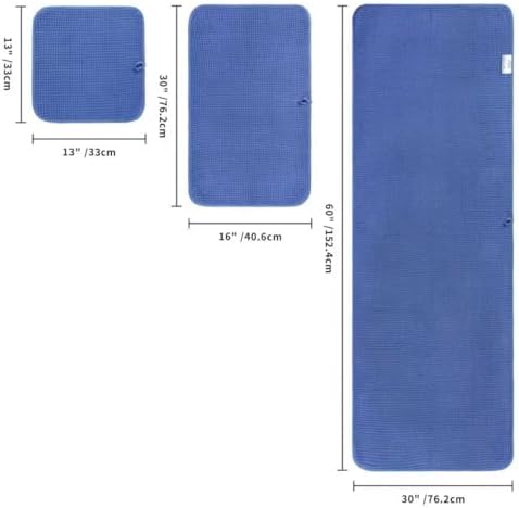 POLYTE 430 GSM Poly Blend Microfiber Quick Dry Waffle Bath Towel Set of 6