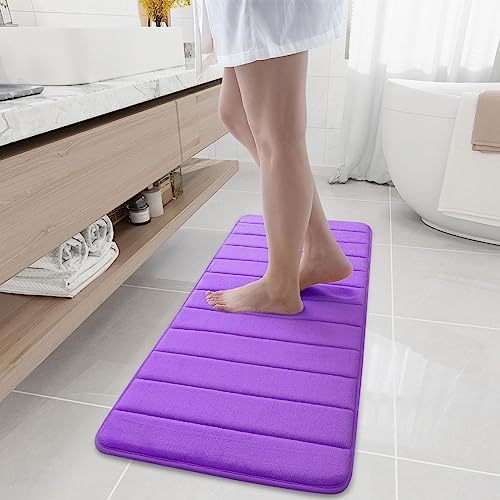 Buganda Memory Foam Bath Mat 47 x 17, Ultra Soft Absorbent Bathroom Rugs