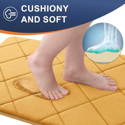 OLANLY Memory Foam Bath Mat 44x24, Ultra Soft and Absorbent Bathroom Rugs