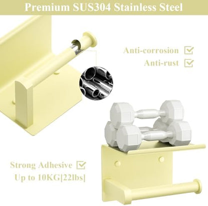 Toilet Paper Holder with Shelf Wall Mounted Toilet Paper Roll Dispenser