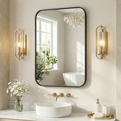 Sweetcrispy Bathroom Wall Mirror, Vanity Mirror for Over Sink, 30x48 Inch