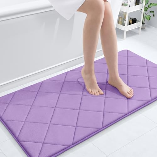 OLANLY Memory Foam Bath Mat 44x24, Ultra Soft and Absorbent Bathroom Rugs