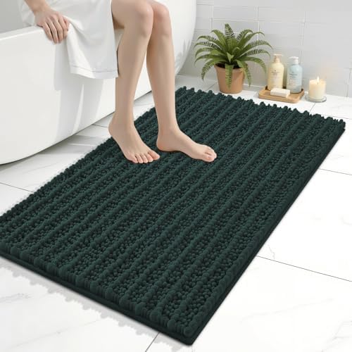Arotive Bathroom Rugs Mat 36x24, Soft Absorbent Chenille Shaggy Bath Mat