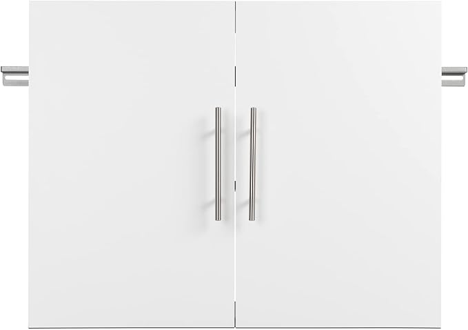 Prepac HangUps 30" Upper Garage Cabinet, Bathroom Cabinet Wall Mount, Ideal for Garage, Kitchen and Laundry Organization 30" W x 24" H x 16" D, White