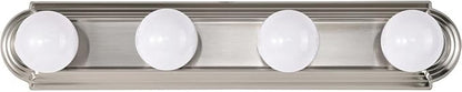 Nuvo Lighting 60/301 Transitional Four Light Vanity in Pwt, Nckl, B/S, Slvr. finish