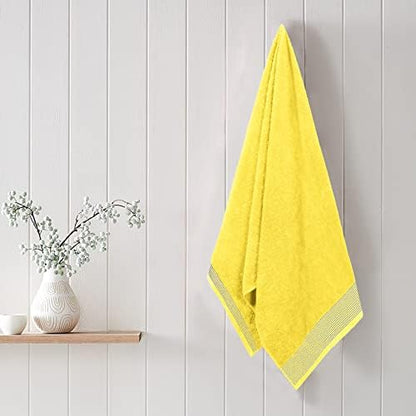 BELIZZI HOME Ultra Soft 2 Pack Oversized Cotton Bath Towels, 28x55 inches, Yellow