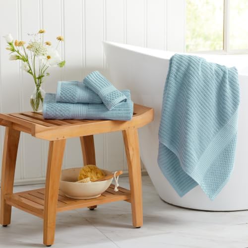 Springtree Home Oversized Bath Towel Set | 2-Pack | 100% Cotton | Aegean