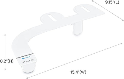 Brondell SS-150W SimpleSpa Thinline Essential Bidet Attachment for Toilet Seats with Adjustable Water Pressure, Side Arm Control, Thin Profile, White (Single Nozzle)