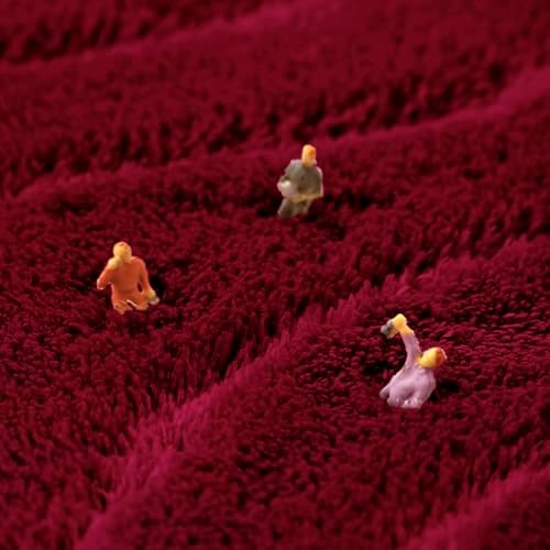 MINIDEAR Bathroom Rugs 36x24 Wine Red - Thick Memory Foam Bath Mat, Ultra Soft & Plush Fluffy, Non-Slip, Quick Dry, Absorbent Washable Floor Microfiber Mat for Tub, Home Decor Accessories