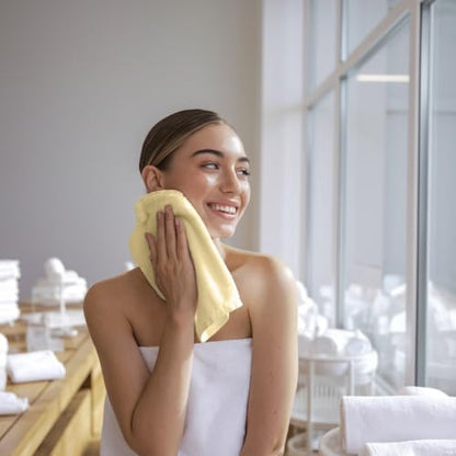 Towel and Linen Mart 100% Cotton - Wash Cloth Set - Flannel Face Cloths, Highly Absorbent and Soft Feel Fingertip Towels (Ivory, Pack of 24)