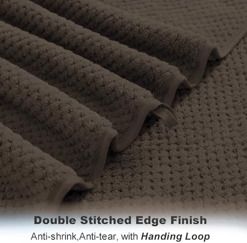 Smuge Extra Large Bath Towel Sheet Set 35x70 Inches - Oversized Bath Towels Set,Large Microfiber - Quick Dry,Lightweight,Super Soft,Highly Absorbent Towel Set for Bathroom,Pack of 4(Seal Brown)
