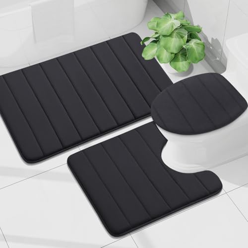 Buganda Memory Foam Bath Mat 45 x 27, Ultra Soft Absorbent Bathroom Rugs