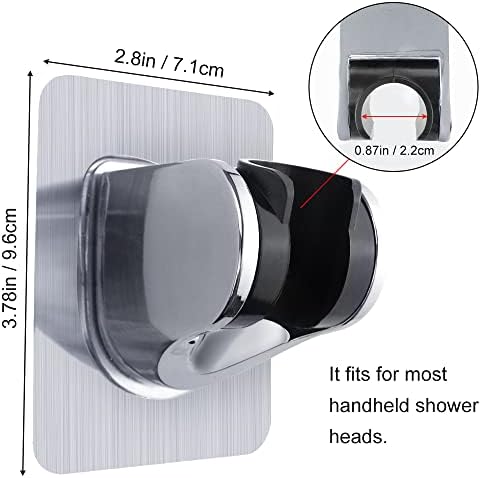 2 Pcs Adjustable Suction Cup Shower Head Holder Removable No Drill for Bath