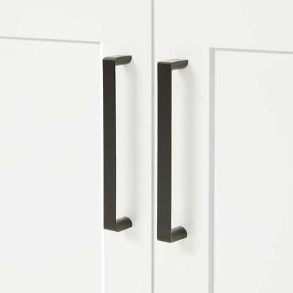 ARIEL Hepburn 60 Inch Double Rectangle Sink Bathroom Vanity with Nero Marquina Black Quartz Countertop 1.5 Inch in White
