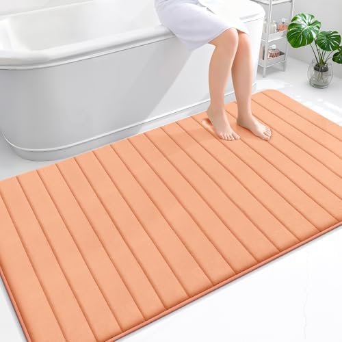 OLANLY Memory Foam Large Bath Mat 70x46, Super Soft Absorbent Bathroom Rugs