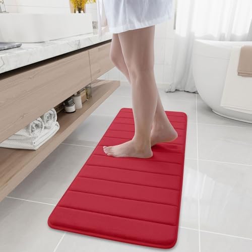 Buganda Memory Foam Bath Mat 47 x 17, Ultra Soft Absorbent Bathroom Rugs
