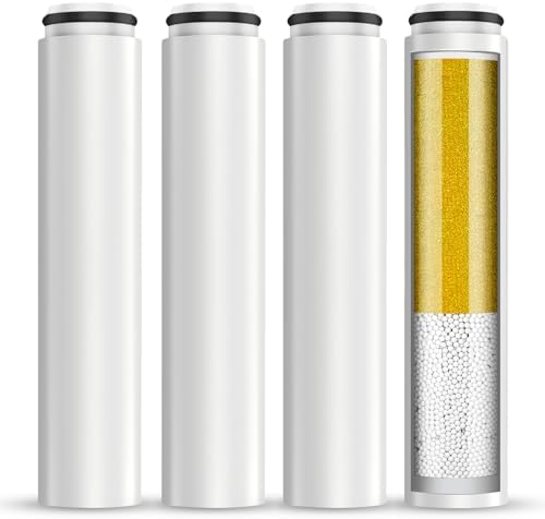 Cobbe 4 Pack Replacement Filters for Handheld Shower Head - UPGRADE FILTERING DURATION - Remove Chlorine - Reduces Dry Itchy Skin
