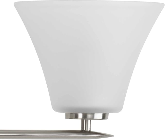 Progress Lighting P2016-20W Bravo Collection Etched Glass Modern Bath Vanity Light, 5-Light, Antique Bronze