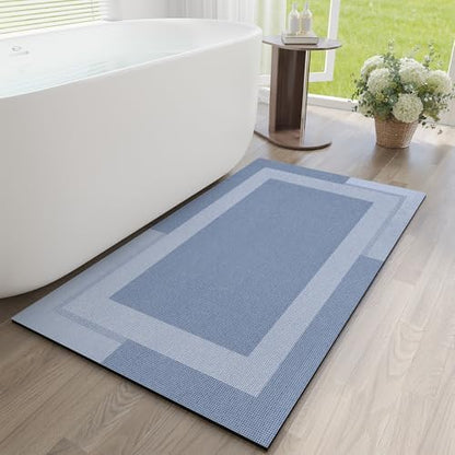 YDKGL Non Slip Bath Mat Long Ultra Thin Bathroom Rugs Runner Fit Under Door