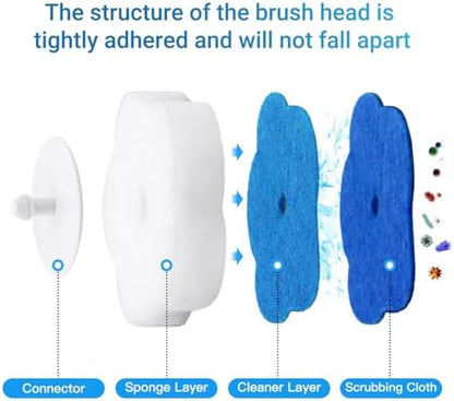 Topo Bear Disposable Toilet Brush Holder Set Toilet Wand (Pack of 2) Toilet Cleaner Scrubber with 24 Refills