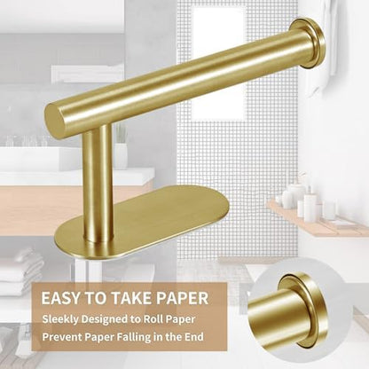 JOPOFI Self Adhesive Toilet Paper Holder - Brushed Gold（2 Pcs）