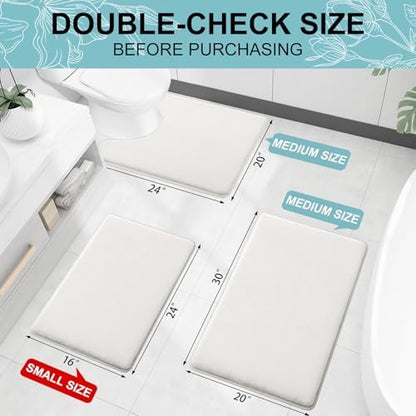 Smiry Memory Foam Bath Mat 30x20, Extra Soft and Absorbent Bathroom Rugs