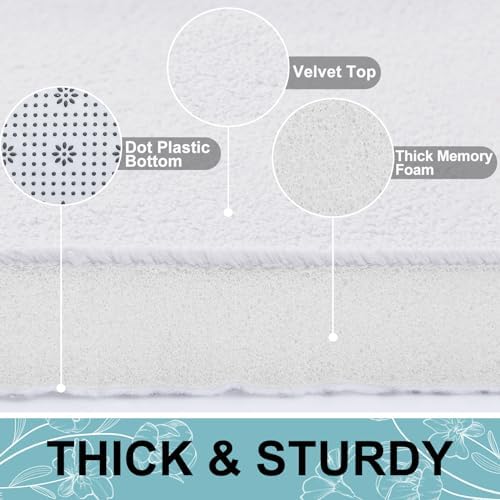 Smiry Memory Foam Bath Mat 59x20, Extra Soft and Absorbent Bathroom Rugs
