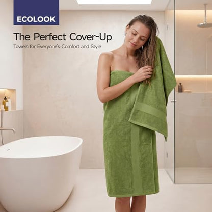ecolook Ultra Soft 6-Piece Towel Set, 100% Cotton