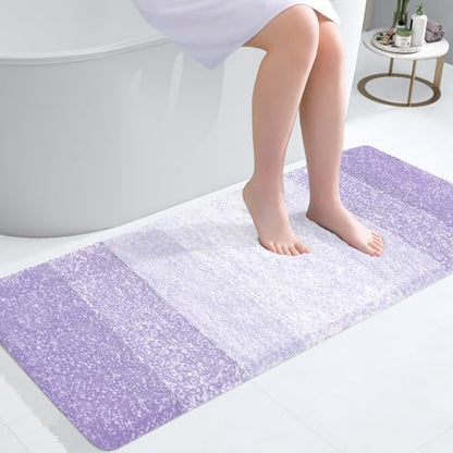 OLANLY Bathroom Runner Rug 47x20, Extra Soft Absorbent Microfiber Bath Rugs