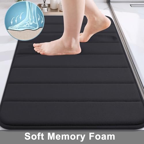Buganda Memory Foam Bath Mat 44 x 17, Ultra Soft Absorbent Bathroom Rugs