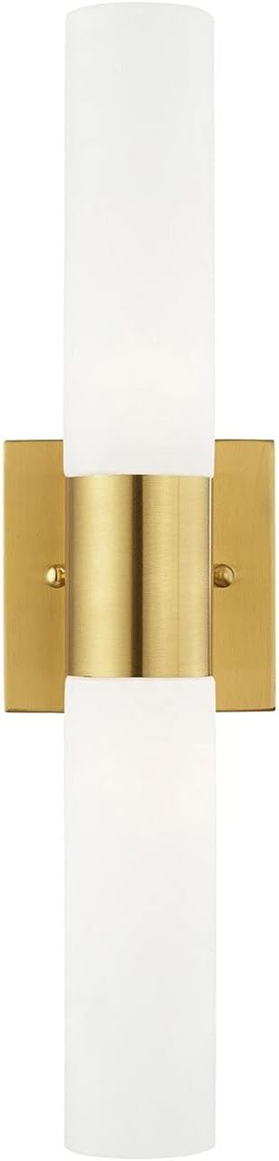 Livex Lighting 2-Light Fixture, Satin Brass