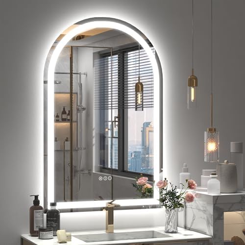 20x30 Inch Arched LED Bathroom Mirror