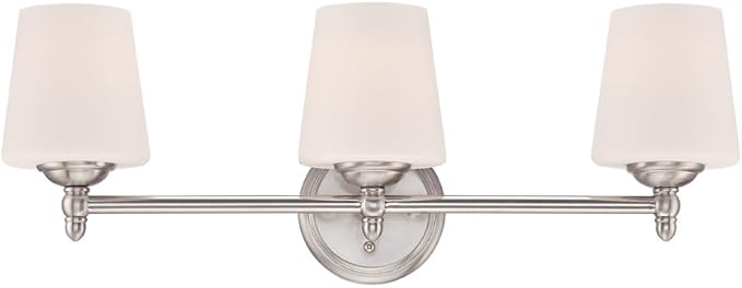 Designers Fountain 15006-3B-35 Darcy 3 Light Bath Bar, Brushed Nickel