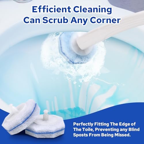 20pcs Disposable Toilet Brush Refills, Replacement Scrubber Heads