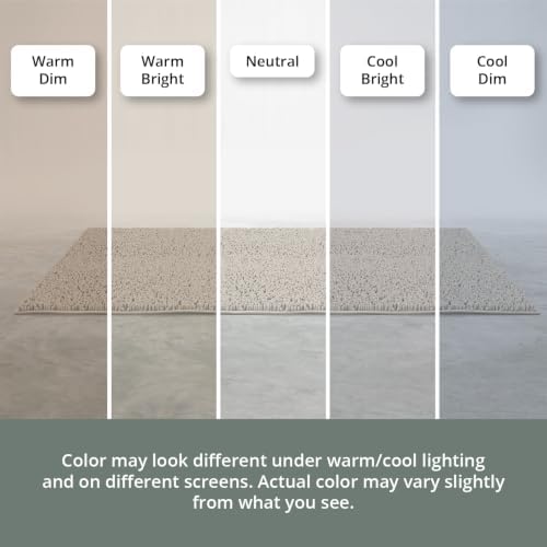 MAYSHINE Extra-Large Plush Shaggy Chenille Bath Mat, 47"x 27", Extra Soft, Super Absorbent, Non-Slip Bathroom Rug, Fluffy Microfiber, Area Rug Sets for Bathroom Floor, Kitchen, Living Room, Wax White