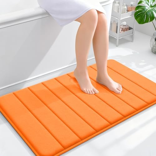 OLANLY Memory Foam Bath Mat 35x24, Super Soft and Absorbent Bathroom Rugs
