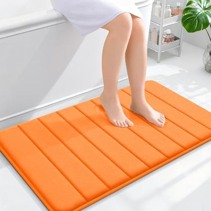 OLANLY Memory Foam Bath Mat 35x24, Super Soft and Absorbent Bathroom Rugs
