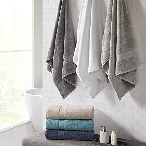 Madison Park Cotton Bath Sheet 2 Piece Oversized, 800GSM, 34" x 68" Silver