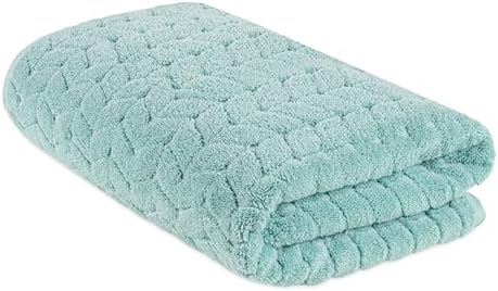 BAGNO MILANO Turkish Cotton Bath Towels, Hand Towels - Soft Plush Jacquard Collection Luxury Towels Set (Aqua Green, Bath Sheet 35x70)