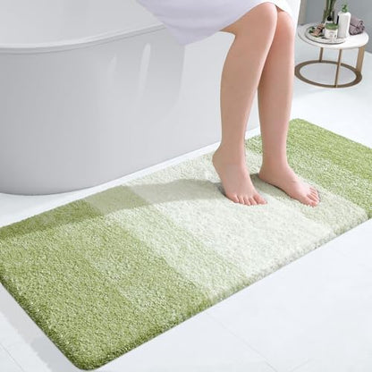 OLANLY Bathroom Runner Rug 47x20, Extra Soft Absorbent Microfiber Bath Rugs
