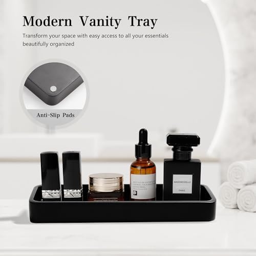 YMXYJM Bathroom Accessories Set, 4 Piece Toothbrush Holder Set, Matte Black