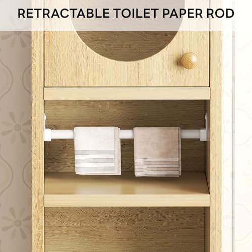 LIKIMIO 69" Tall Bathroom Cabinet with Drawer and Tissue Holder