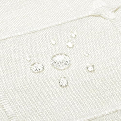 MitoVilla No Hooks Needed Boho Farmhouse Shower Curtain with Snap-in Liner, Cotton Linen Fabric Shower Curtains with Tassels for Rustic Neutral Bathroom Decor, Ivory, 72 x 74