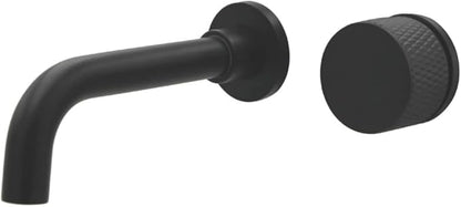 Faucet Wall Mounted Bathroom Faucet Swivel Spout Single Handle Brass Basin Sink tap with Hot Cold Water Mixed(Black) Faucet