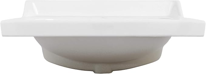 Ceramic Bathroom Sink Top with Raised Back - Fits Standard 24” Vanity | Elegant and Durable Bathroom Sinks for Modern Homes - Upgrade Your Space - Perfect for Any Bathroom Design