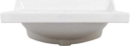 Ceramic Bathroom Sink Top with Raised Back - Fits Standard 24” Vanity | Elegant and Durable Bathroom Sinks for Modern Homes - Upgrade Your Space - Perfect for Any Bathroom Design